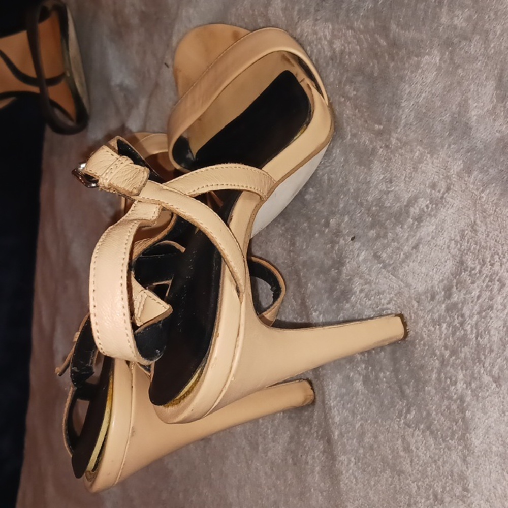 Nude high heel sandals